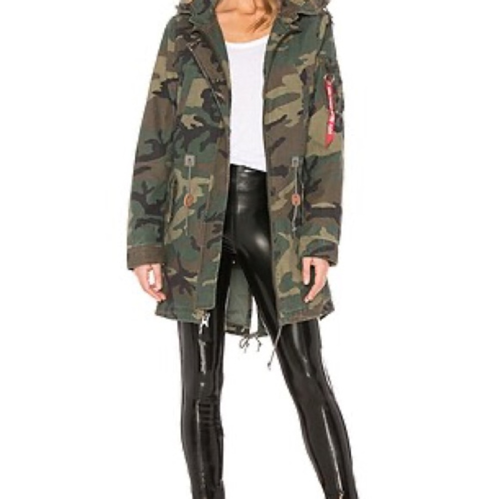 Revolve Alpha industries fishtail camo jacket